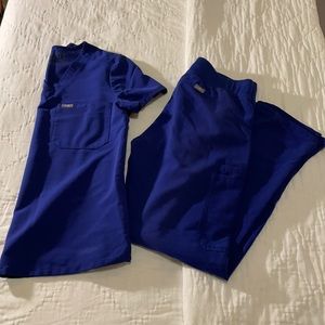 FIGS Royal Blue scrub set Kade pant Catarina top